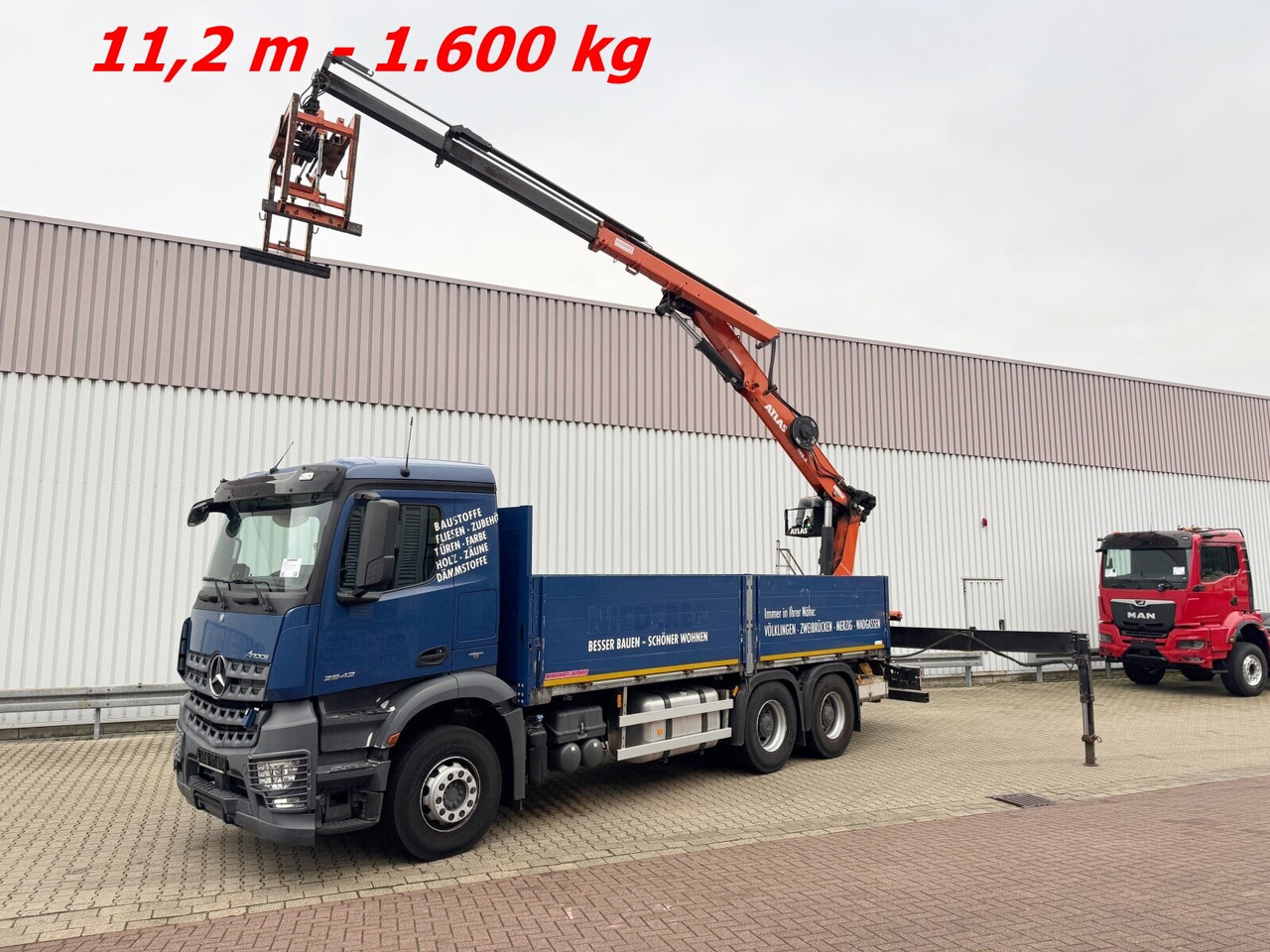 Mercedes-Benz Arocs 2642 6x4 Arocs 2642 6x4 mit Heckkran Atlas AK 186.3 V-2 - Tovornjak z dvigalom, Tovornjak s kesonom: slika 1 Mercedes-Benz Arocs 2642 6x4 Arocs 2642 6x4 mit Heckkran Atlas AK 186.3 V-2 - Tovornjak z dvigalom, Tovornjak s kesonom: slika 1