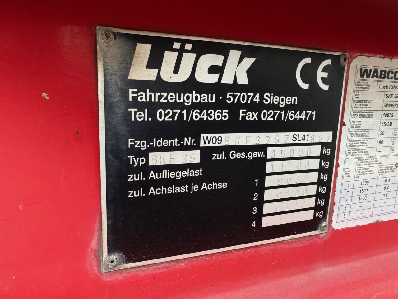 Lück SKF 35 LÜCK SKF 35, Stahlmulde ca. 37m³, Liftachse - Polprikolica: slika 3 Lück SKF 35 LÜCK SKF 35, Stahlmulde ca. 37m³, Liftachse - Polprikolica: slika 3