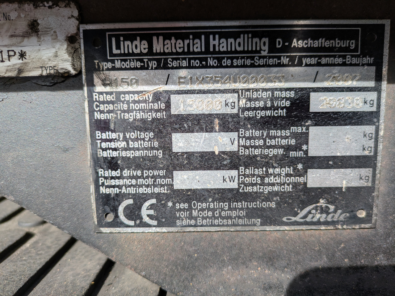 Diesel viličar H150 Diesel Schwerlaststapler Bj:07 BStd: 5223h neue Gabeln: slika 10