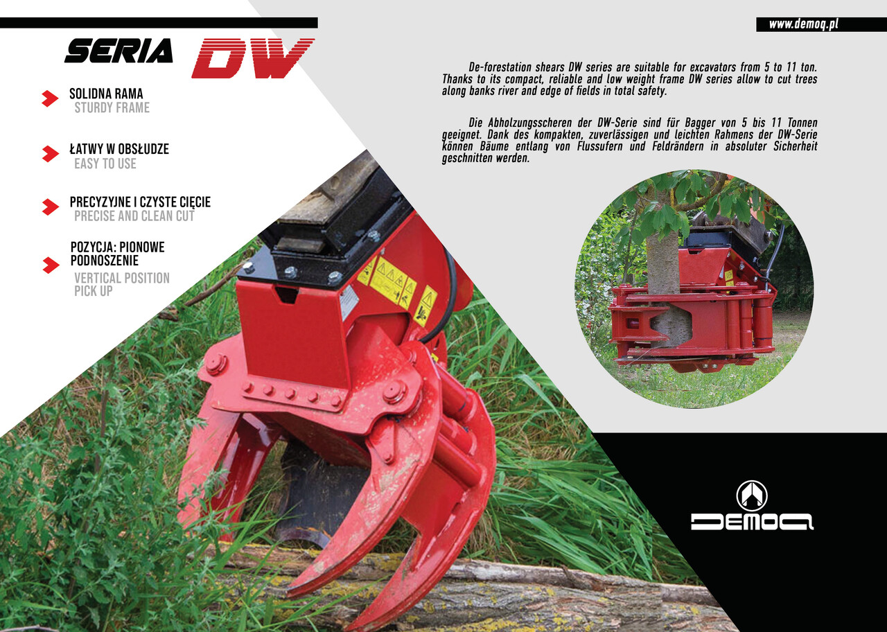 DEMOQ DW250 F De-forestation shear 250 kg - Grabež za Gradbeni stroj: slika 2 DEMOQ DW250 F De-forestation shear 250 kg - Grabež za Gradbeni stroj: slika 2