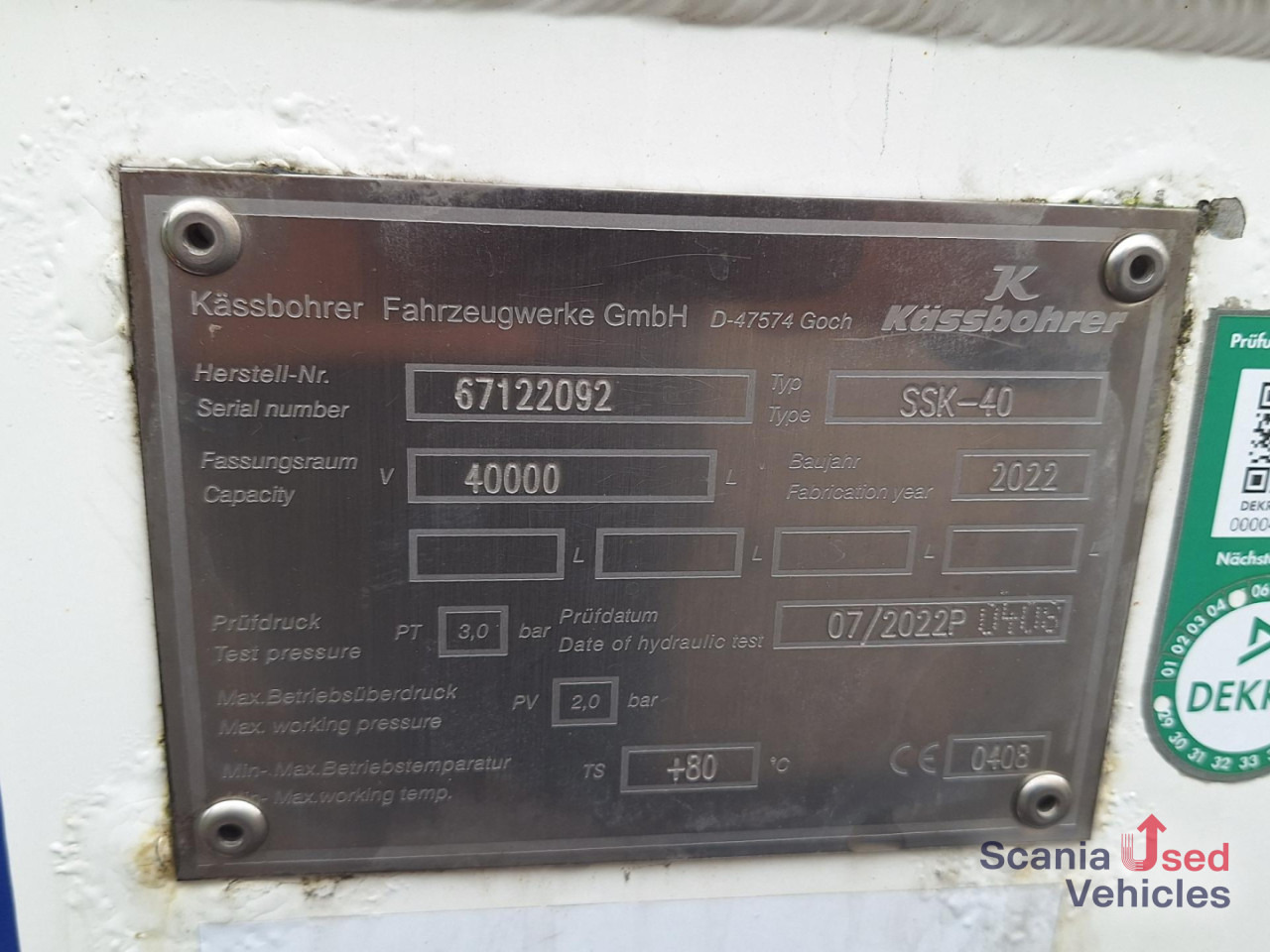 KAESSBOHRER Lebensmitteltank Kippbar SSK 40XS Neuwertig !! - Silos cisterna: slika 2 KAESSBOHRER Lebensmitteltank Kippbar SSK 40XS Neuwertig !! - Silos cisterna: slika 2
