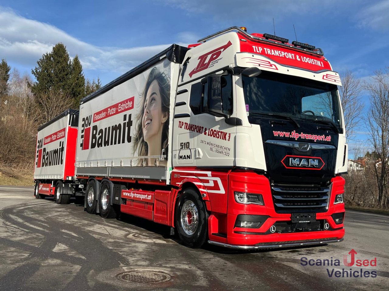 MAN TGX 26.510 6x2-4 LL Pritsche + Anhänger - Tovornjak s ponjavo: slika 1 MAN TGX 26.510 6x2-4 LL Pritsche + Anhänger - Tovornjak s ponjavo: slika 1