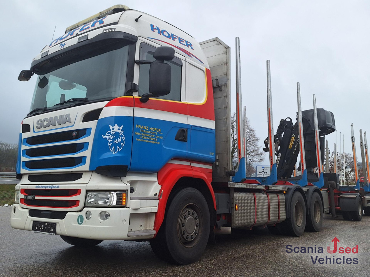 SCANIA R 490 LB6x4HNB Epsilon M12 Z Komplettzug !! - Tovornjak za prevoz lesa, Tovornjak z dvigalom: slika 1 SCANIA R 490 LB6x4HNB Epsilon M12 Z Komplettzug !! - Tovornjak za prevoz lesa, Tovornjak z dvigalom: slika 1