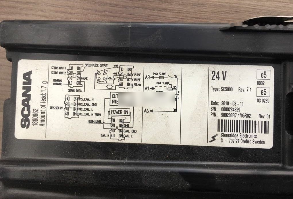 Scania SE5000, REV: 7.1 - Tahograf za Tovornjak: slika 2 Scania SE5000, REV: 7.1 - Tahograf za Tovornjak: slika 2
