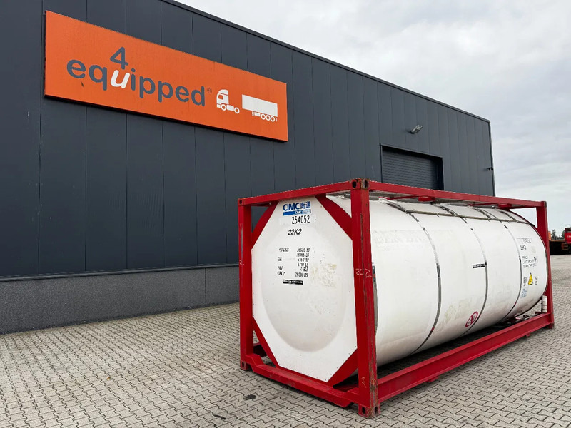CIMC 20FT ISO, 25.080L / 1-COMP / 3 BAFFELS / T12 / 4 manholes / ADR valid until 02/2027 - Rezervoar za skladiščenje: slika 1 CIMC 20FT ISO, 25.080L / 1-COMP / 3 BAFFELS / T12 / 4 manholes / ADR valid until 02/2027 - Rezervoar za skladiščenje: slika 1