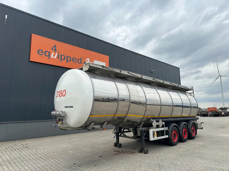 Indox 37.500L / 1-COMP /4-BAFFELS, ADR (FL, AT), L4BH, INOX, NL-trailer - Polprikolica cisterna: slika 1 Indox 37.500L / 1-COMP /4-BAFFELS, ADR (FL, AT), L4BH, INOX, NL-trailer - Polprikolica cisterna: slika 1