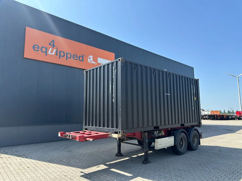 Krone 2-axle 20FT chassis + 20FT DV 8'6" container ONE-WAY - Kontejnerska polprikolica/ Polprikolica z zamenljivim tovoriščem: slika 1 Krone 2-axle 20FT chassis + 20FT DV 8'6" container ONE-WAY - Kontejnerska polprikolica/ Polprikolica z zamenljivim tovoriščem: slika 1
