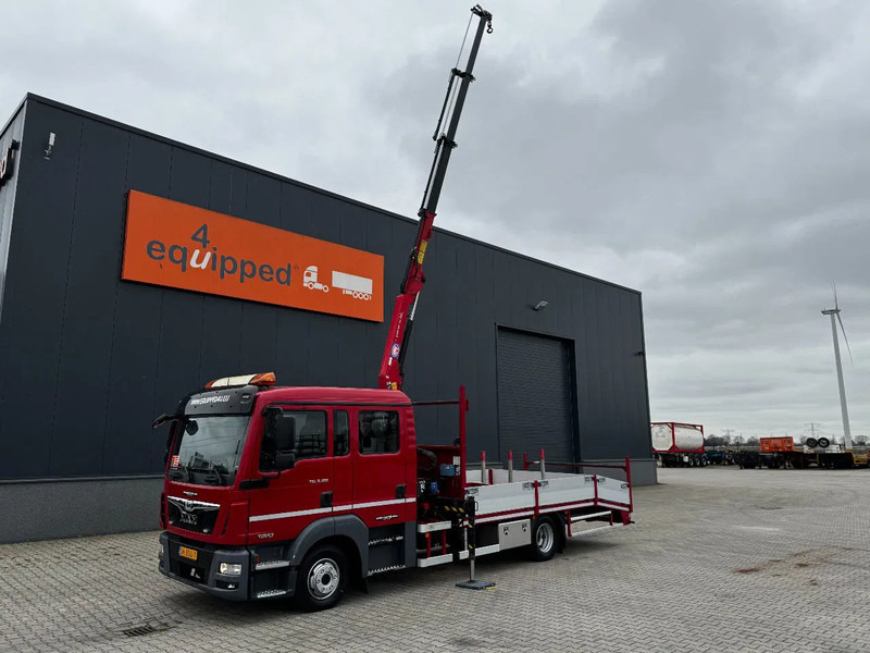 MAN TGL 8.180 crew cab (DOKA), HMF535 K3 crane, 283 running hours only, 211.164 KM, ramps, EURO-6, TOP,-condition - Tovornjak z dvigalom: slika 1 MAN TGL 8.180 crew cab (DOKA), HMF535 K3 crane, 283 running hours only, 211.164 KM, ramps, EURO-6, TOP,-condition - Tovornjak z dvigalom: slika 1