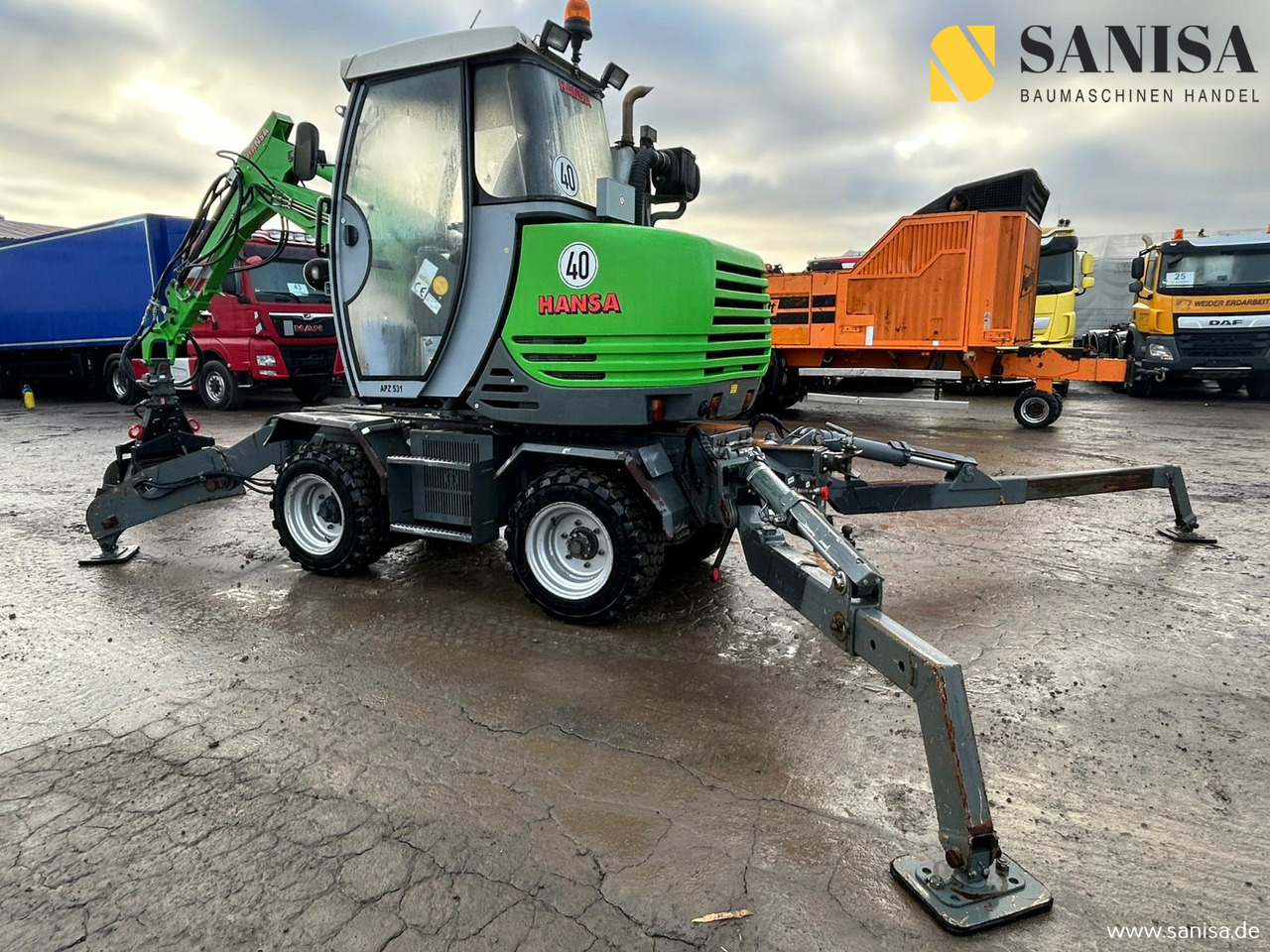 Hansa APZ 531/SW/Friedhofsbagger/Allrad/Tele Arm - Bager na kolesih: slika 4 Hansa APZ 531/SW/Friedhofsbagger/Allrad/Tele Arm - Bager na kolesih: slika 4