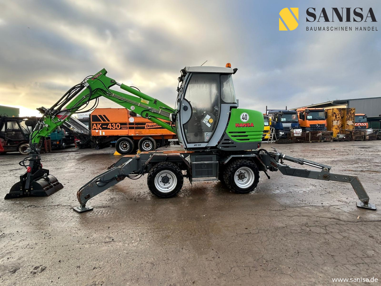 Hansa APZ 531/SW/Friedhofsbagger/Allrad/Tele Arm - Bager na kolesih: slika 3 Hansa APZ 531/SW/Friedhofsbagger/Allrad/Tele Arm - Bager na kolesih: slika 3