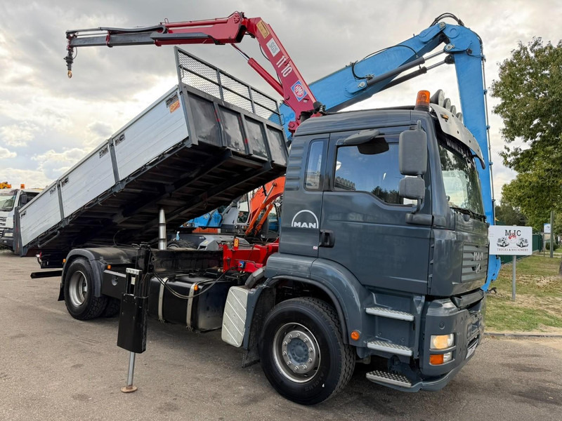 MAN TGA 18.350 4x2 TIPPER + CRANE HMF 1110 K2 + ROTATOR - STEEL SPRING / BLATT / BALLESTAS / LAMES - BE TRUCK - Tovornjak prekucnik, Tovornjak z dvigalom: slika 1 MAN TGA 18.350 4x2 TIPPER + CRANE HMF 1110 K2 + ROTATOR - STEEL SPRING / BLATT / BALLESTAS / LAMES - BE TRUCK - Tovornjak prekucnik, Tovornjak z dvigalom: slika 1