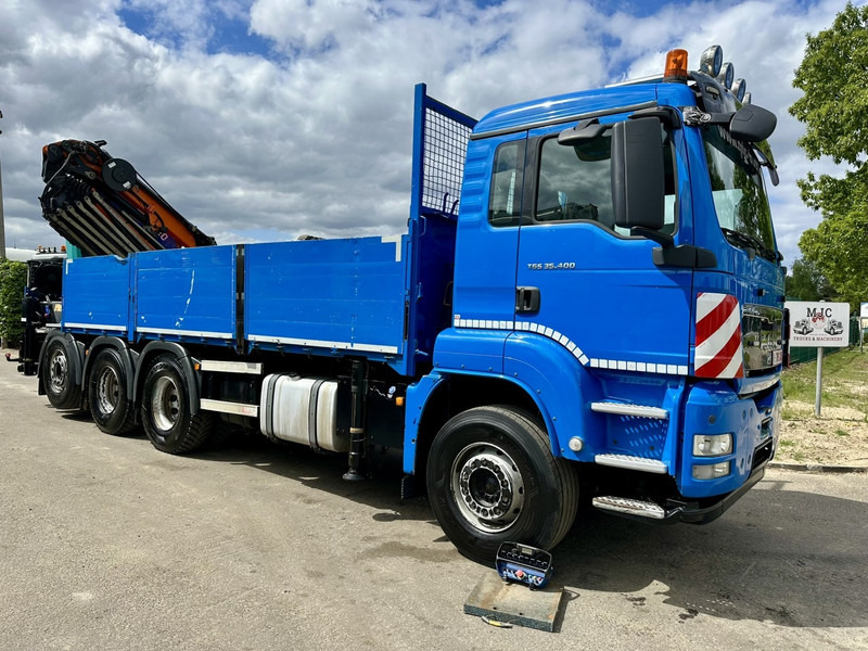 MAN TGS 35.400 8x4 TRIDEM + (32.5m) KRAN HMF 4720 K6 + JIB FJ1000 K4 - PRITSCHE 6m - LIFT/LENK ACHSE - RADIO - 5E F - BELGISCHE LKW - Tovornjak s kesonom, Tovornjak z dvigalom: slika 1 MAN TGS 35.400 8x4 TRIDEM + (32.5m) KRAN HMF 4720 K6 + JIB FJ1000 K4 - PRITSCHE 6m - LIFT/LENK ACHSE - RADIO - 5E F - BELGISCHE LKW - Tovornjak s kesonom, Tovornjak z dvigalom: slika 1