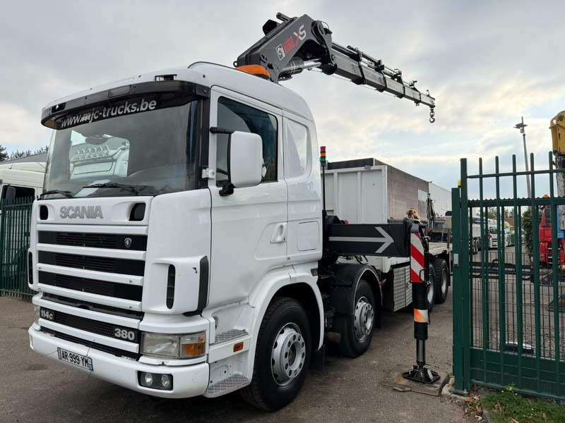 Scania 114C-380 8x4 + CRANE HIAB 700 E-5 - PLATFORM 6m80 + TWISTLOCKS - MANUAL - RETARDER - STEEL SPRING / BIG AXLE HUB REDUCTION - AP ACHSEN - Tovornjak z dvigalom: slika 3 Scania 114C-380 8x4 + CRANE HIAB 700 E-5 - PLATFORM 6m80 + TWISTLOCKS - MANUAL - RETARDER - STEEL SPRING / BIG AXLE HUB REDUCTION - AP ACHSEN - Tovornjak z dvigalom: slika 3