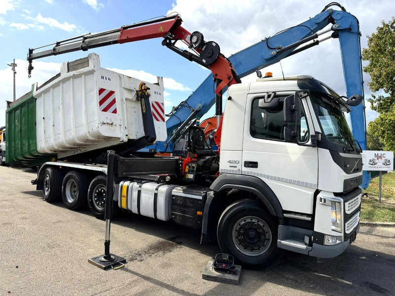 Volvo FM 420 8x2 HOOKLIFT + CRANE PALFINGER PK19.001 SLD B - *294.000km* - EURO 6 - LIFT + STEERING AXLE - I SHIFT - BE TRUCK - Kotalni prekucni tovornjak, Tovornjak z dvigalom: slika 1 Volvo FM 420 8x2 HOOKLIFT + CRANE PALFINGER PK19.001 SLD B - *294.000km* - EURO 6 - LIFT + STEERING AXLE - I SHIFT - BE TRUCK - Kotalni prekucni tovornjak, Tovornjak z dvigalom: slika 1
