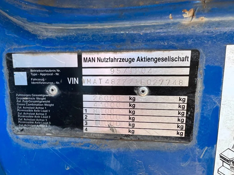 Tovornjak prekucnik, Tovornjak z dvigalom MAN 33 FE 33.410 6X4 KRAAN + KIPPER EURO 2 BLADGEVEERD: slika 14