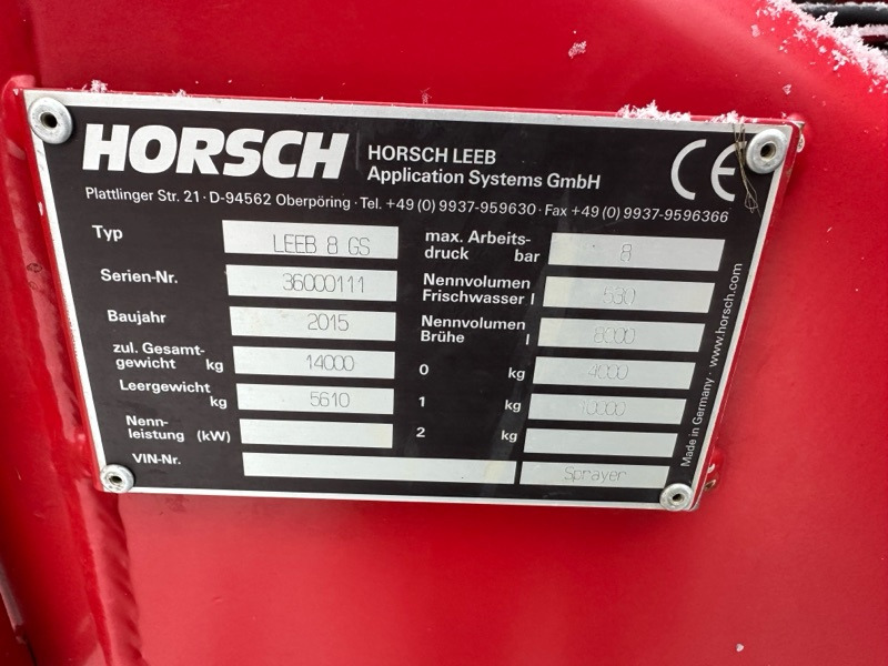 Horsch LEEB 8 GS - Škropilnica: slika 2 Horsch LEEB 8 GS - Škropilnica: slika 2