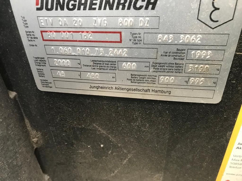 Jungheinrich vierweg zijlader ETVQ 20 - Viličar s pomičnim teleskopom: slika 2 Jungheinrich vierweg zijlader ETVQ 20 - Viličar s pomičnim teleskopom: slika 2