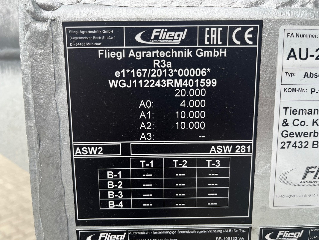 Fliegl ASW281 - Prikolica: slika 2 Fliegl ASW281 - Prikolica: slika 2