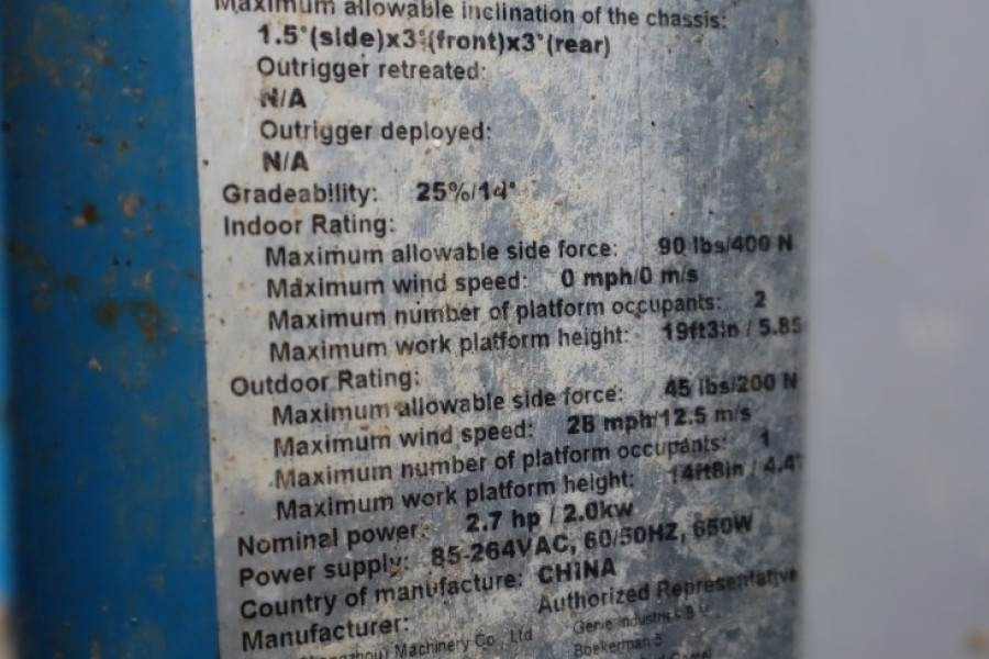 Genie GS1932 E-Drive Several In Stock, 8m Working Height - Škarjasta dvižna ploščad: slika 5 Genie GS1932 E-Drive Several In Stock, 8m Working Height - Škarjasta dvižna ploščad: slika 5