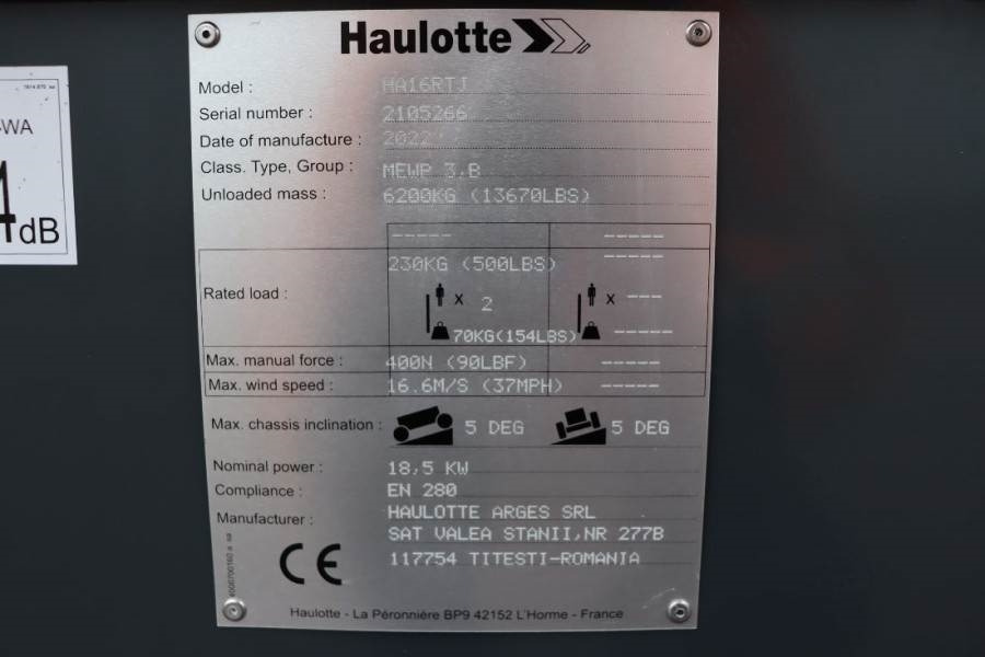 Haulotte HA16RTJ Valid Inspection, *Guarantee! Diesel, 4x4 - Zglobna dvižna ploščad: slika 4 Haulotte HA16RTJ Valid Inspection, *Guarantee! Diesel, 4x4 - Zglobna dvižna ploščad: slika 4