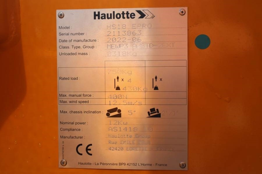 Škarjasta dvižna ploščad Haulotte HS18EPRO Unused, Valid Inspection, Full Electric 4: slika 11