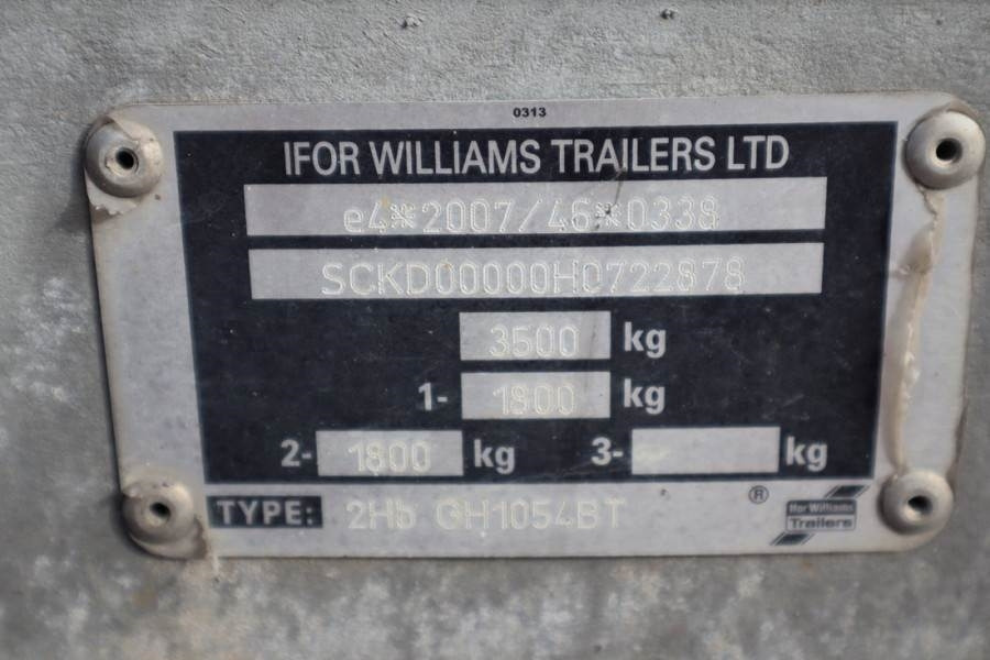 Ifor Williams WILLIAM 2HB 2 Axel Trailer, 2.856 kg Capacity, Inc - Avtomobilska prikolica: slika 5 Ifor Williams WILLIAM 2HB 2 Axel Trailer, 2.856 kg Capacity, Inc - Avtomobilska prikolica: slika 5
