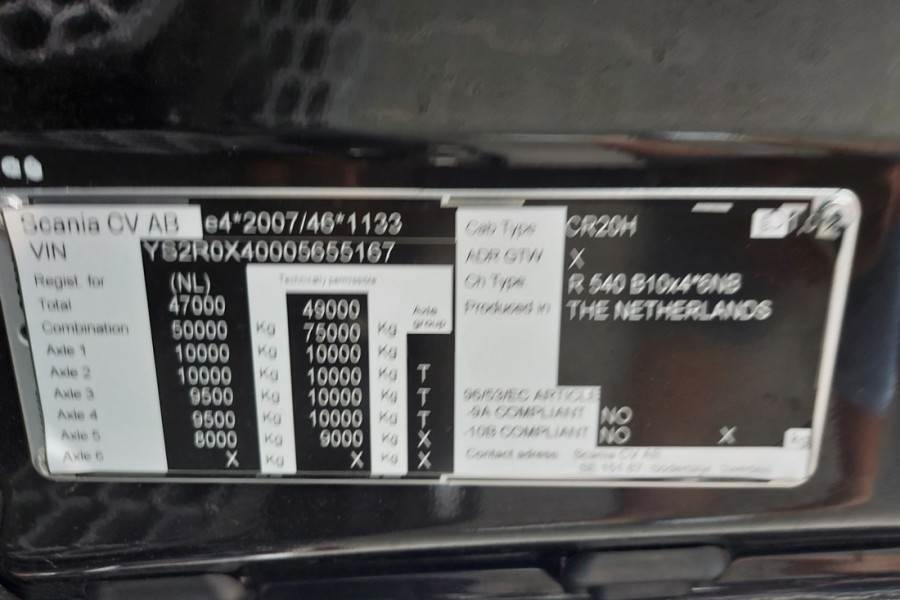 Scania R540 B10x4 Valid inspection, *Guarantee! 10x4x6 Dr  lizing Scania R540 B10x4 Valid inspection, *Guarantee! 10x4x6 Dr: slika 6