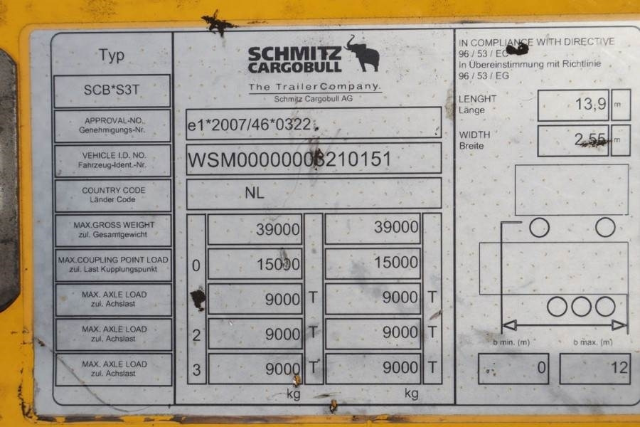 Schmitz Cargobull SCB3ST CoC Documents, TuV Loading Certif - Prikolica s ponjavo: slika 5 Schmitz Cargobull SCB3ST CoC Documents, TuV Loading Certif - Prikolica s ponjavo: slika 5