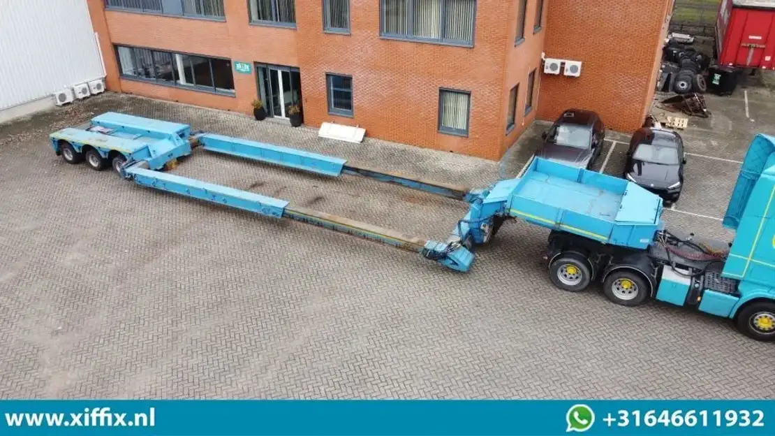 Faymonville 3-ass. Uitschuifbare dieplader met afneembare zwanenhals / Hydr. Vre - Nizko noseča polprikolica: slika 1 Faymonville 3-ass. Uitschuifbare dieplader met afneembare zwanenhals / Hydr. Vre - Nizko noseča polprikolica: slika 1