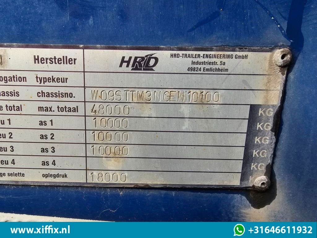 Nizko noseča polprikolica HRD 3-ass. Uitschuifbare Semi dieplader / 1x naloop gestuurd: slika 13