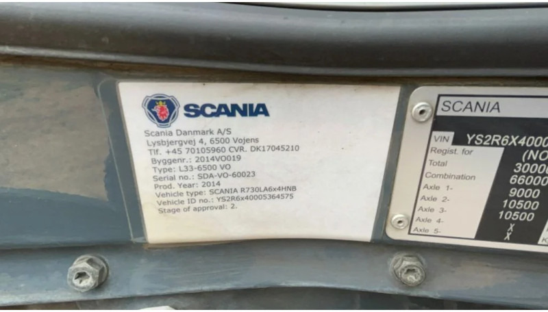 Vlačilec Scania R730 Scania R730 6x4 Big axle EURO6 Dutch registration: slika 12