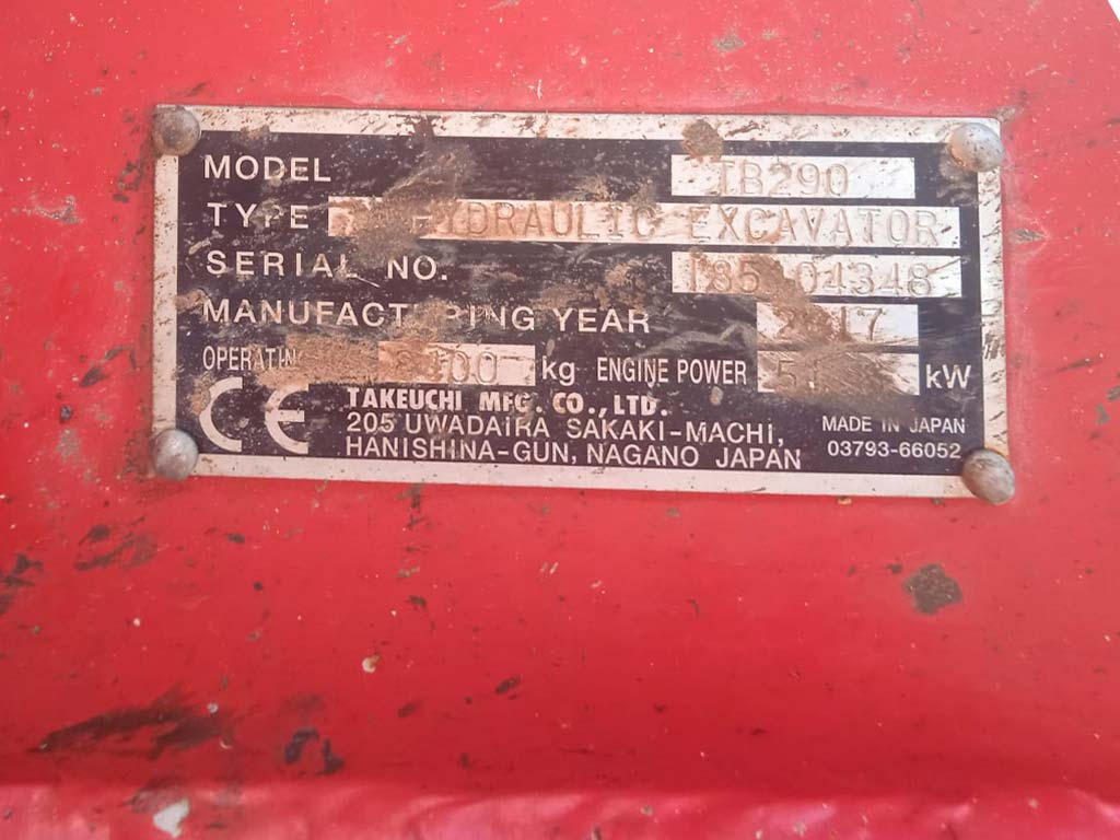 TAKEUCHI TB290 lizing TAKEUCHI TB290: slika 19