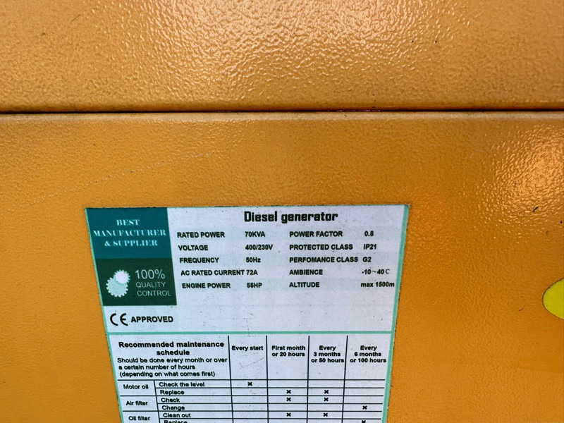 Generator Diesel Generator Set STC-50 (NEW !!! / 62.5 KVA/ 400V / 1500 RPM / 3 PHASE / 90.3 A / 50 HZ): slika 8