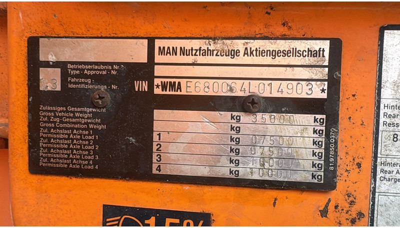 MAN 35.403 (8X6 / 3 PONTS / LAMES / GRAND PONT / 6 CYLINDER / STEEL SUSP.) - Tovornjak prekucnik: slika 3 MAN 35.403 (8X6 / 3 PONTS / LAMES / GRAND PONT / 6 CYLINDER / STEEL SUSP.) - Tovornjak prekucnik: slika 3