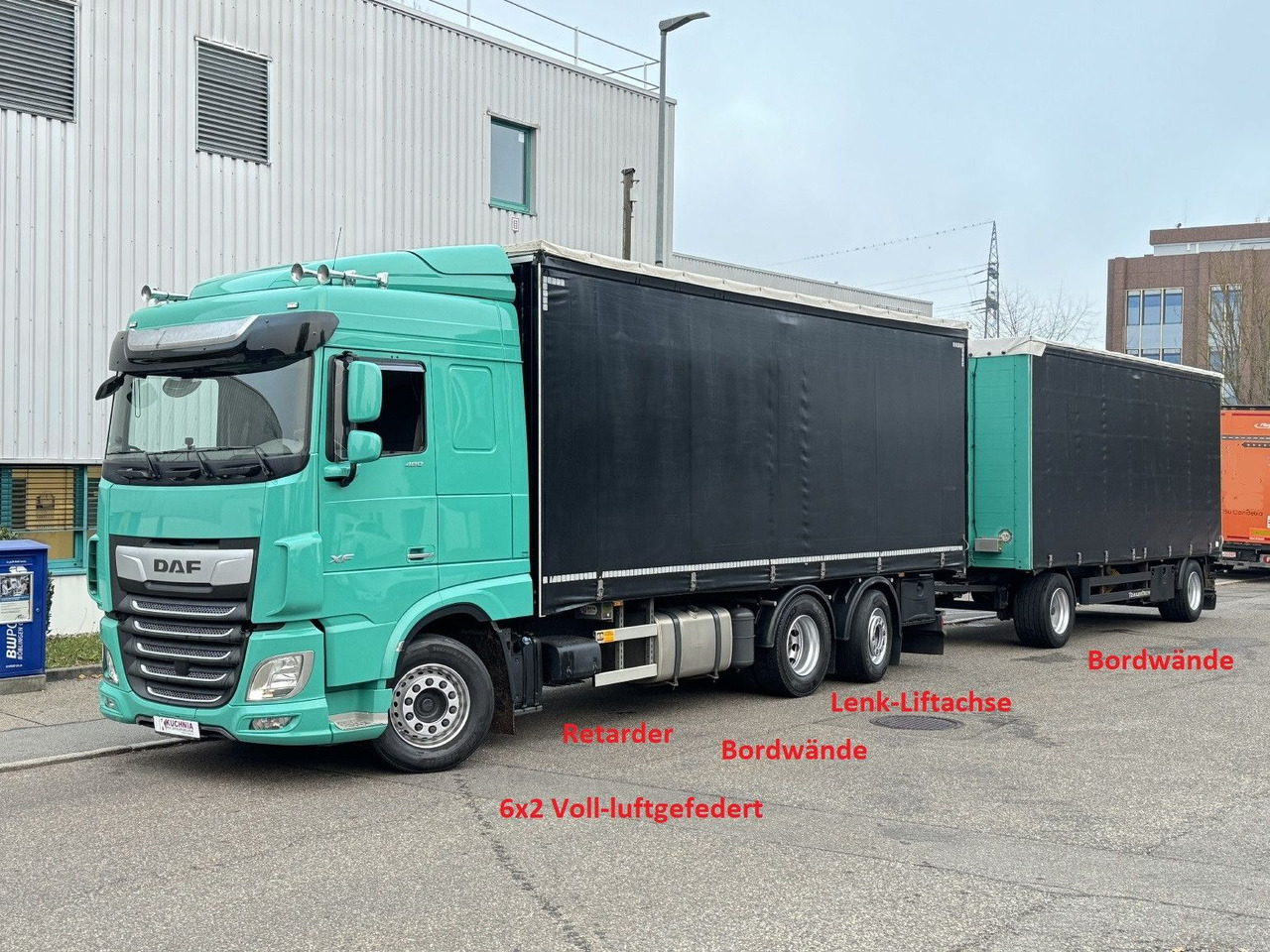 DAF XF480 6x2 Schiebeplane-Zug Bordwände Lenkachse - Tovornjak s ponjavo: slika 1 DAF XF480 6x2 Schiebeplane-Zug Bordwände Lenkachse - Tovornjak s ponjavo: slika 1