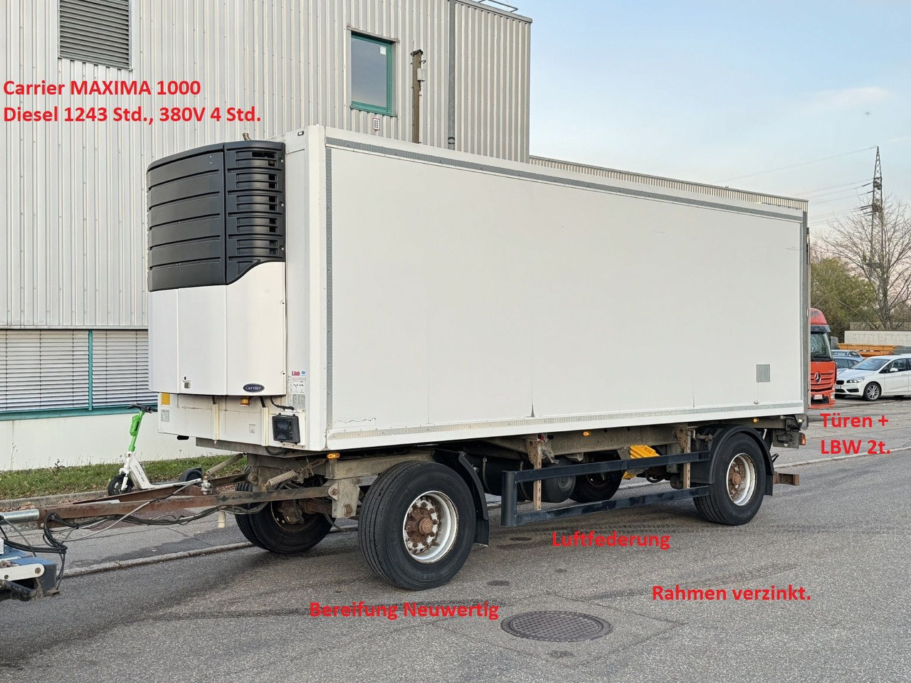 ROHR RAK/18 TK Tiefkühl MAXIMA 1000 Türen LBW 2t BPW - Prikolica hladilnik: slika 1 ROHR RAK/18 TK Tiefkühl MAXIMA 1000 Türen LBW 2t BPW - Prikolica hladilnik: slika 1