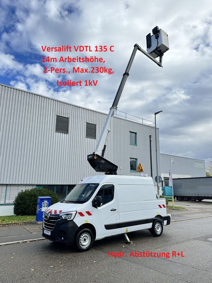 Renault MASTER Versalift VDTL 135 C, 14m 230kg Abstützun - Dvižna ploščad montirana na tovornjak: slika 1 Renault MASTER Versalift VDTL 135 C, 14m 230kg Abstützun - Dvižna ploščad montirana na tovornjak: slika 1