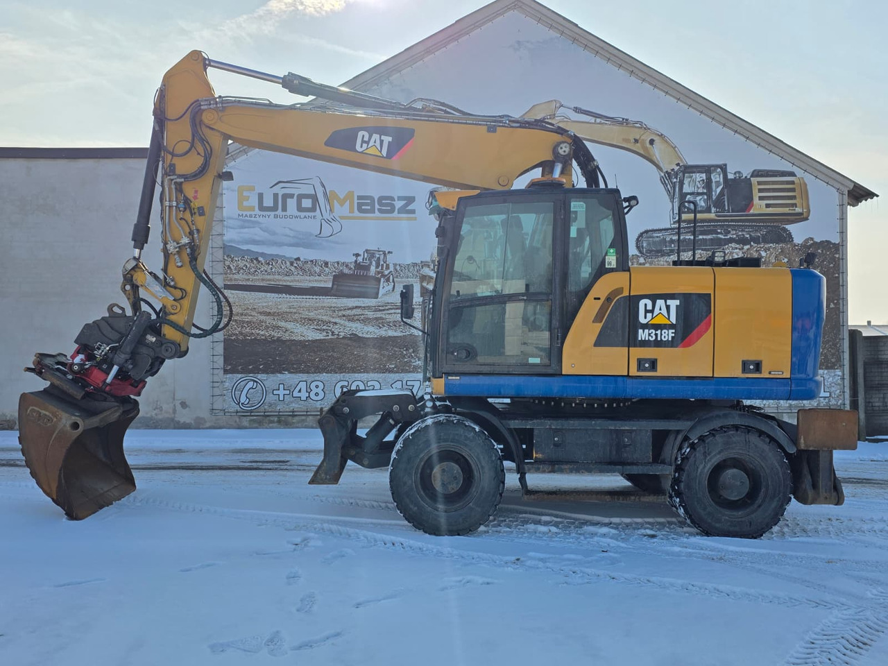 Caterpillar M318F, 2018 ROK, PODPORY + PŁUG, ROTOTILT - Bager na kolesih: slika 2 Caterpillar M318F, 2018 ROK, PODPORY + PŁUG, ROTOTILT - Bager na kolesih: slika 2