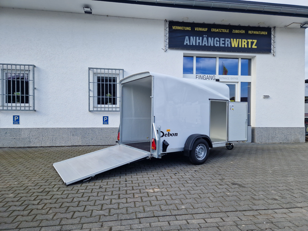 Prikolica zabojnik Debon Cargo 1300 300x152x168cm white Seitentür Pullman II 100km/H 1300kg Modell 2025: slika 10