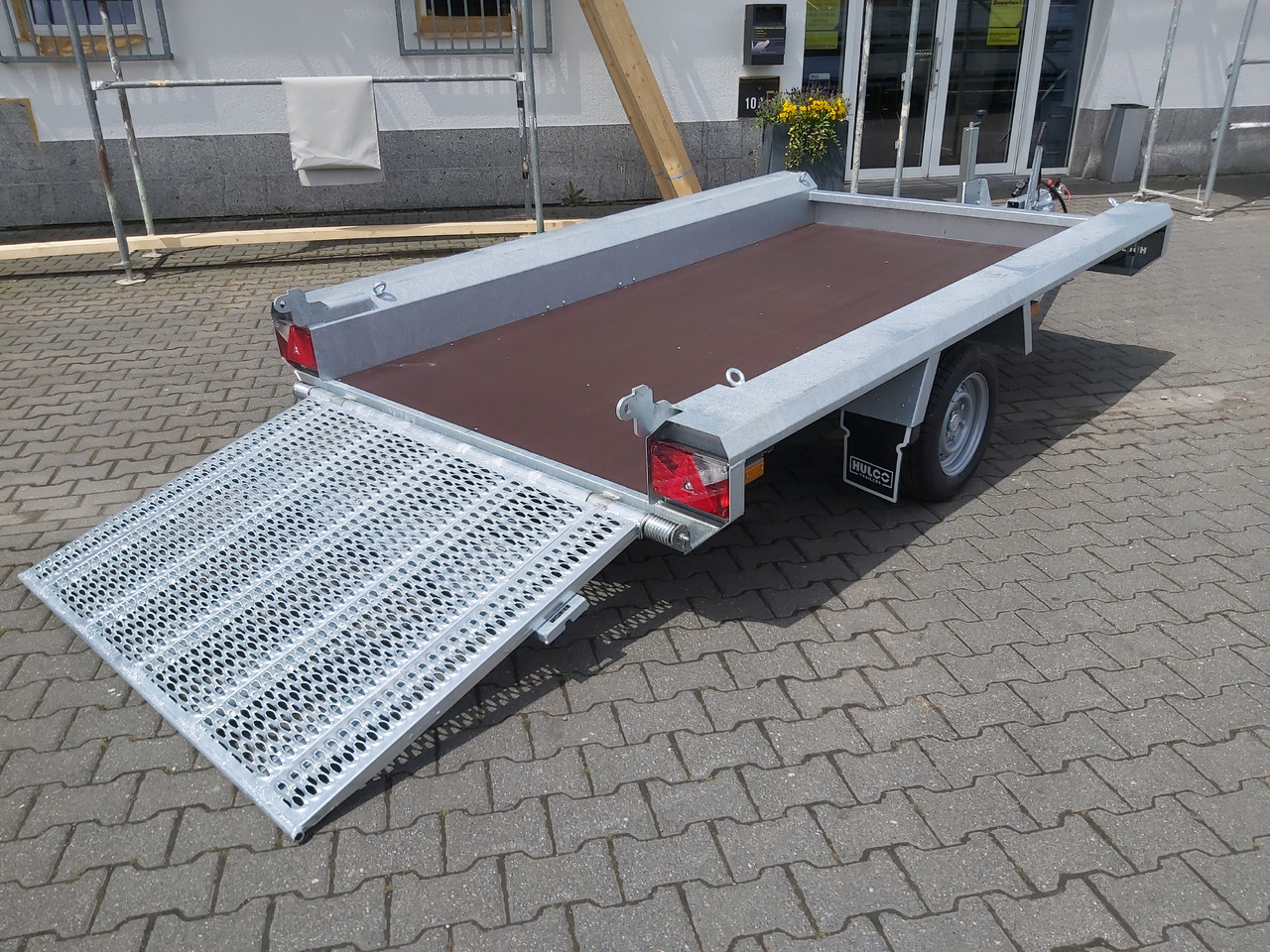 HULCO TERRAX Basic 294x150x27cm Heckrampe 100cm (M) 12" 1500kg - Prikolica za prevoz strojev: slika 1 HULCO TERRAX Basic 294x150x27cm Heckrampe 100cm (M) 12" 1500kg - Prikolica za prevoz strojev: slika 1