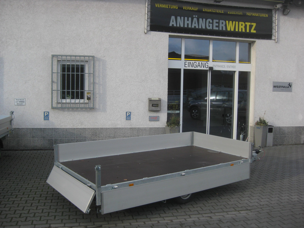 Avtomobilska prikolica Hochlader 310x160x30cm Lfh: 56cm 10" niedrig Fahrwerk (M) 1500kg: slika 7