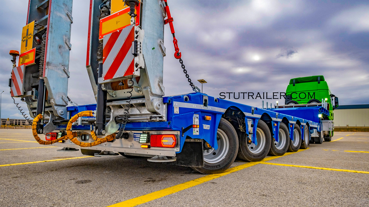 Nov Nizko noseča polprikolica STU 5 Axle Hydraulic Steering Extendable Low Laoder: slika 8