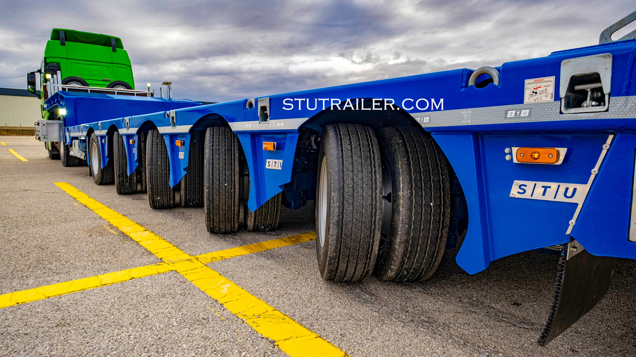 Nov Nizko noseča polprikolica STU 5 Axle Hydraulic Steering Extendable Low Laoder: slika 13