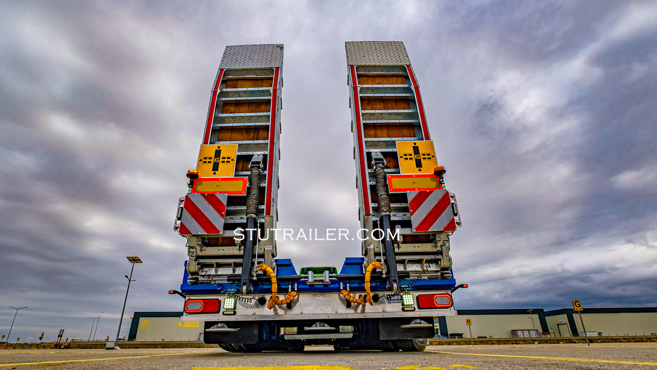 Nov Nizko noseča polprikolica STU 5 Axle Hydraulic Steering Extendable Low Laoder: slika 12