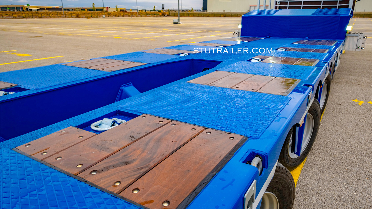 Nov Nizko noseča polprikolica STU 5 Axle Hydraulic Steering Extendable Low Laoder: slika 10