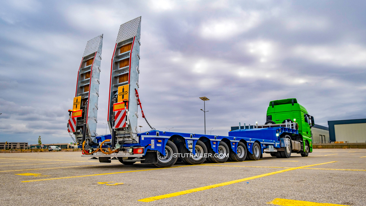 Nov Nizko noseča polprikolica STU 5 Axle Hydraulic Steering Extendable Low Laoder: slika 15