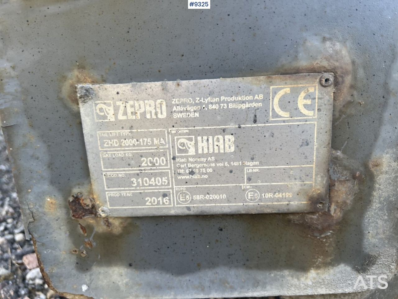 Bakgavellyft Zepro ZHD 2000-175 MA - Dvižna ploščad zadaj: slika 5 Bakgavellyft Zepro ZHD 2000-175 MA - Dvižna ploščad zadaj: slika 5