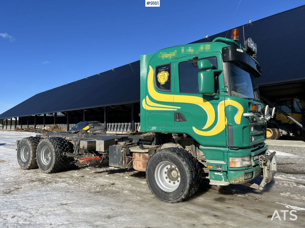Scania R124 with cameleont quick lock, underbite and plow attachments - Tovornjak-šasija: slika 1 Scania R124 with cameleont quick lock, underbite and plow attachments - Tovornjak-šasija: slika 1