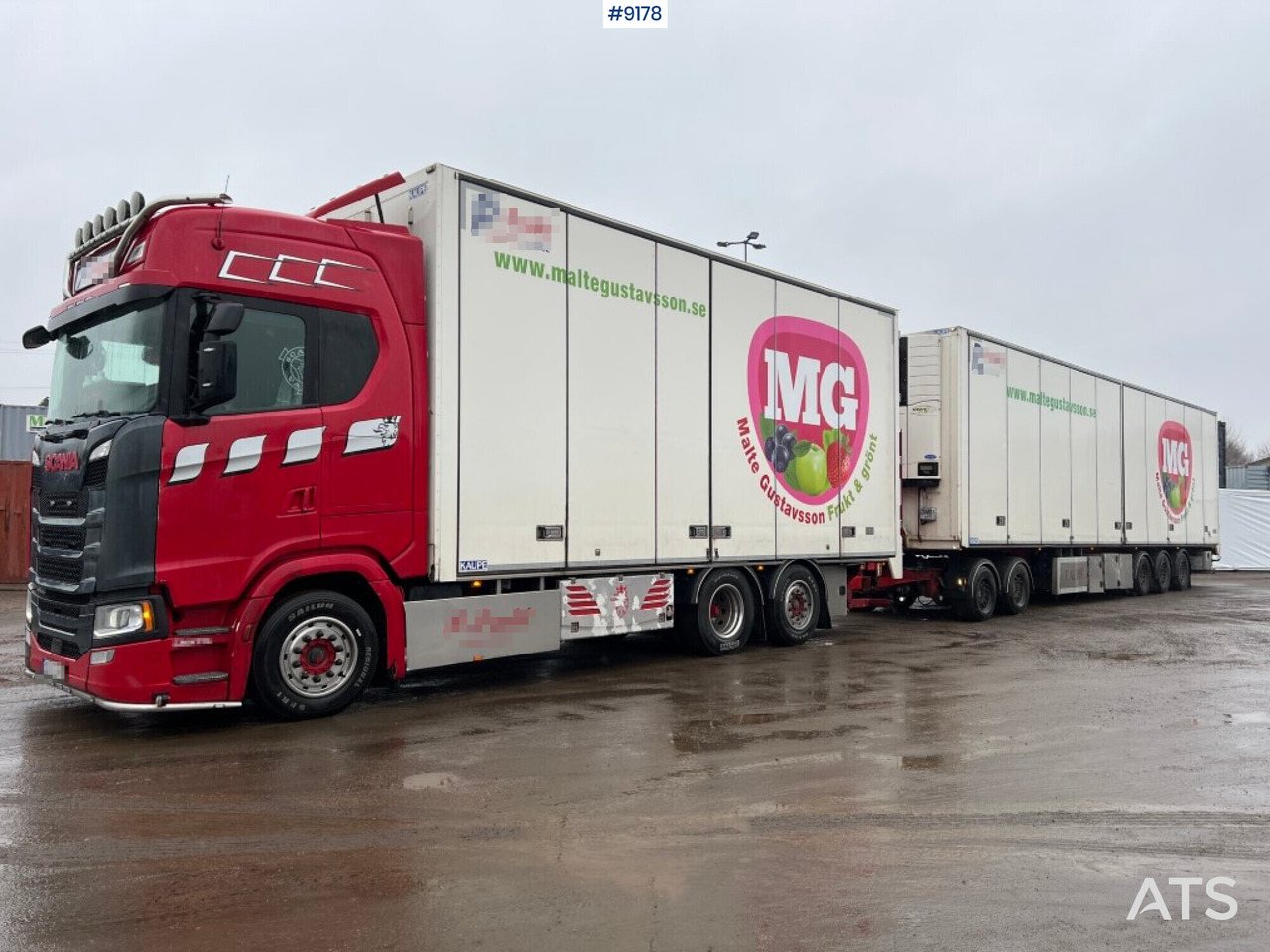 Scania refrigerated truck with trailer double units and dolly - Tovornjak hladilnik: slika 1 Scania refrigerated truck with trailer double units and dolly - Tovornjak hladilnik: slika 1