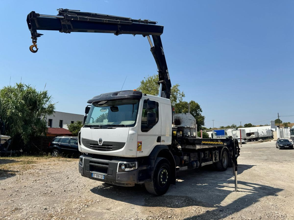 Renault PREMIUM 370 DXI PLATEAU RIDELLES GRUE - Tovornjak s kesonom, Tovornjak z dvigalom: slika 1 Renault PREMIUM 370 DXI PLATEAU RIDELLES GRUE - Tovornjak s kesonom, Tovornjak z dvigalom: slika 1